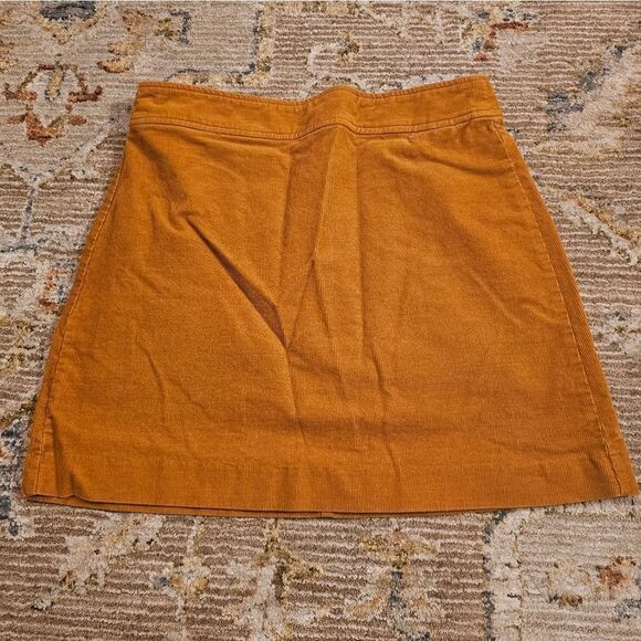 J. Crew micro cord rust color skirt sz 8, length is 17". - Picture 1 of 4